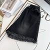 Shorts Jeans Rasgado de Cintura Elástica Casual Novo de Verão para Mulheres Plus Size 115kg Versátil Hot Pants 7296