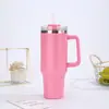 Caneca Térmica de Viagem Tumbler de 40oz com Alça e Canudo, Copo Térmico de Parede Dupla em Aço Inoxidável, Mantém a Bebida Fria e Quente, Caneca Térmica de Viagem