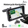 Cámara de salpicadero para motocicleta transfronteriza con pantalla de navegación CarPlay integrada, liberación rápida magnética, resistente al agua IP67, alta definición