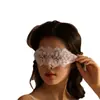 Qian Nai Lencería Sexy para Mujer Accesorios de Correa Ajustables para Adultos Máscara de Ojos Sexy de Encaje Transparente Bordada con Calados