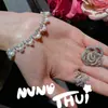Set de Vacaciones de Joyería Beso de Hada Pétalos de Encaje Collar de Perlas Naturales Perlas Blancas Pequeñas Australianas Pulsera de Pedrería