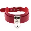 Collar de Metal con Candado de Doble Capa Punk Nuevo Europeo y Americano Collar Esclavo Bondage Tune Set de Cuello