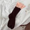 Calcetines de otoño e invierno, nuevos calcetines de marea a juego de colores de Dongdaemun de Corea del Sur, calcetines falsos de dos piezas para pantorrilla, calcetines de pila de estilo universitario