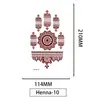 Pegatinas de Tatuaje de Henna Europeas y Americanas, Pegatinas Desechables de Encaje Bermellón, Tatuajes Impermeables y a Prueba de Sudor, Estampados Semipermanentes Populares