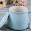 Taza de Desayuno Barrigona Taza Japonesa Taza de Cerámica con Gypsophila Logo de Regalo Fabricante Taza al por Mayor