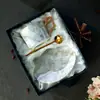 Conjunto de Xícaras de Café de Cerâmica de Luxo para Mulheres, Porcelana de Ossos Exquisita de Alto Padrão, Caixa de Presente de Alto Valor, Presente de Inauguração