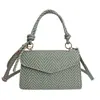 Bolsa de ombro quadrada pequena simples e casual com textura em relevo estilo coreano, bolsa de mão para usar sob o braço para o trabalho, bolsa transversal de grande capacidade para mulheres