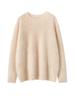 Ropa de Hong Kong y Americana/Suéter de Cachemira Cepillada de Lana con Cuello Redondo, Suéter Base para Mujer, Engrosado para Calidez Invernal, Adecuado para Ropa Exterior