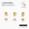 Cuentas de Posicionamiento de Acero de Titanio Pulsera DIY Hecha a Mano Colgante Terminales de Cable de Acero Fijo Hebilla de Alambre de Tarjeta Chapada en Oro de 18K Accesorios de Cabeza