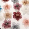 Estilo Dulce y Suave Diamante Brillante Organza Seda Brillante Cinco Pétalos DIY Accesorios para el Cabello de Hada Zapatos Dinastía Han Accesorios de Joyería de Flores