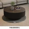 Nova Combinação Mesa de Centro Minimalista em Pedra Sinterizada Sala de Estar Uso Doméstico Moderna Leve Luxo Celebridade da Internet Mesa de Chá Redonda Apartamento Pequeno Sensação de Alto Padrão
