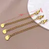 Juego de Cadenas de Extensión de Acero Inoxidable con Cierre de Pinza de Langosta Pulsera Collar Cadena de Cola de Letra Rectangular Ovalada Accesorios de Joyería DIY