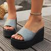 Sandalias para Mujer de Verano 2026 Nuevas de Comercio Exterior, Punta Redonda, sin Cierre, Suela Gruesa, Tacón de Cuña, Talla Grande 43
