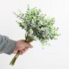 Simulación transfronteriza planta verde eucalipto hojas de dinero eucalipto accesorios para arreglos florales adornos para decoración de hogar y boda al por mayor