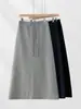 Otoño 2026 Estilo Coreano Estilo Casual Caída Suave Cordón Cintura Alta Adelgazante Temperamento Falda Midi Venta Caliente de Mujer Falda Larga
