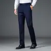 Calças Casuais Masculinas Outono Novo Estilo Calças de Outono para Jovens Calças Largas de Pernas Retas para Pais de Meia-Idade Calças de Negócios Masculinas