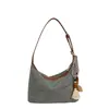 Bolsa de Palha Trançada 2026 Novo Estilo Bolsa Trançada Color-Blocking para Mulheres, Bolsa de Ombro de Grande Capacidade para Praia no Verão, Bolsa Transversal Tendência Atacado