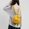 Bolsa Pequena de Ombro Duplo Simples e Estilosa com Múltiplos Bolsos Fivela da Moda Mochila Leve Casual para Estudante