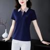 Playera Polo Deportiva de Manga Corta con Solapa para Mujer Camiseta LED Camiseta para Mamá Moda de Verano Casual con Cuello de Media Manga Trendy