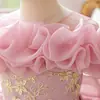 Vestido de princesa de tul esponjoso para niñas de comercio exterior transfronterizo para fiestas de cumpleaños, bailes de noche y actuaciones, elegante vestido infantil