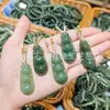 Colgante de Buda Guanyin de Jade Hetian Natural de Xinjiang, Candado Ruyi de Nube Auspiciosa de Hoja de Jade Hetian, Colgante de Jade Hetian