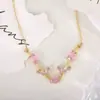 Collar de Hoja de Tulipán de Venta Caliente Europea y Americana Collar Versátil Estilo Ins Lujo Ligero Nicho Moda de Gama Alta para Mujeres