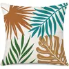 Novedades Primavera y Verano Productos para el Hogar Transfronterizos Funda de Almohada de Lino con Hojas Funda de Almohada Caliente de Amazon Funda de Almohada Lumbar Venta al por Mayor