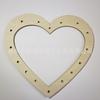 Madera Redonda Perforada Recorte de Viruta de Madera en Blanco Guirnalda DIY Marco de Madera Guirnalda Navideña en Forma de Corazón Colgante para Pared