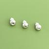Plata Pura S990 Plata Lisa Agujero Pasante Cuentas Sólidas de Calabaza Accesorios para Joyería Pulsera DIY Cuentas Espaciadoras Cuentas de Barril Venta al por Mayor