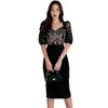 Comércio Exterior Roupas Femininas Verão 2023 Novo Estilo Coreano Elegante Slim Comprimento Médio Renda Spliced Moda Vestido Bodycon