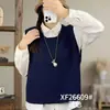 Nuevo Chaleco de Punto de Algodón con Cuello Redondo para Mujer, Temporada Primavera y Otoño 2026, Ropa Exterior Versátil y Casual para Superponer 26609