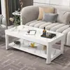 Mesa de centro multifuncional para apartamentos pequeños, marco resistente de acero al carbono, mesa de centro de almacenamiento para sala de estar fácil de montar, venta al por mayor