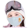 Mascarilla Infantil 2025 A Prueba de Frío Dibujos Animados Otoño-Invierno Cachemira 10 Cálida Protección Solar Lana Australiana A-Proteína Mascarilla Facial Linda