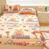 Conjunto de três peças de lençol de leite veludo espesso de alto peso para outono e inverno, capa de colchão infantil de desenho animado com capa de cama de pelúcia, disponível para atacado