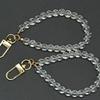 Pulsera de oso de cadena corta pequeña de perla de vidrio directa de fábrica, cadena corta, colgante de cuentas de vidrio, accesorios de joyería DIY
