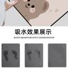Tapete de Chão Semicircular Dachshund Porta do Banheiro Absorvente Tapete para os Pés Banheiro Vaso Sanitário Tapete Antiderrapante Personalizado de Acordo com Desenhos