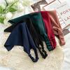 Lenço Triângulo de Chiffon Nova Cor Sólida Transfronteiriço Faixa de Cabelo Headwear Simples Staple Tape Tape Três Estados Versátil para Mulheres Europeias e Americanas