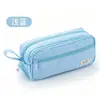Estuche de Lápices Multicapa de Gran Capacidad, Color Sólido, Bolsa de Papelería Multifuncional para Estudiantes Universitarios, Hombres y Mujeres, Estuche de Lápices Portátil para Uso Transfronterizo