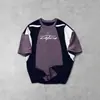 Verano 2025 Nuevo Venta Caliente Transfronteriza Impresión Digital 3D Moda Casual para Hombre Marca de Tendencia Camiseta de Malla con Letra