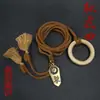 Cabaça de vinho Jigong estilo antigo para beber Xidu tradicional feita à mão cabaça de vinho chaleira adereços cordão personalizado gasto tecido