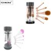 Yicolor nuevo 5 cintura pequeña piruleta profesional suave juego de brochas de maquillaje barril de almacenamiento de brochas herramientas de belleza