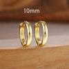 Amazon brincos de argola lisa banhados a ouro 18K de verdade brincos de círculo Mori de comércio exterior transfronteiriço joias de orelha atacado