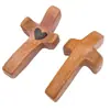 Xu Carpintero Madera Maciza Amor Nogal Negro Cruz Cruz Cruz Transfronterizo Caliente Cruz de Madera Iglesia Pascua Llavero