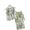 Traje de verano para niñas, para niños y mujeres, sin mangas, floral, pantalón antimosquitos, tres piezas, casual, verano, nuevo estilo, niña