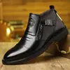 Zapatos de Hombre, Nuevos Modelos de Comercio Exterior, Botas de Hombre de Talla Grande de Gama Alta, Zapatos Casuales de Cuero con Punta Fina Formales de Negocios, Botas Chelsea Martin que Aumentan la Altura