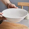 Cerámica Blanca Pura Bol Do Li Bol Ala Bol para Ensalada Bol para Arroz Bol para Servir Bol Grande Bol para Sopa Bol para Harina Vajilla Al Por Mayor