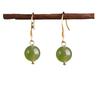 Pendientes de jade hetiano natural para mujer, chapados en oro y plata 929, pendientes antiguos, elegantes y combinables, de alta calidad.