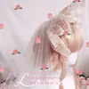 Faixa de Cabelo Lolita Francesa de Renda Bordada bonet Adorno de Cabeça bonet bnt Chapéu Acessórios de Cabelo de Renda Vintage
