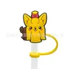 Nuevo protector de pajita de cachorro de dibujos animados tapa de pajita de 10 MM tapón de polvo de silicona decoración de pajita de fiesta de dibujos animados linda cruz