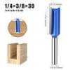 Juego de 4 Piezas de Cuchillas Rectas de Grado Profesional, Cuchillas Rectas Ranuradas, Fresas para Carpintería, Hojas de Aleación de Acero de Tungsteno, Cuchillas Rectas de Doble Filo
